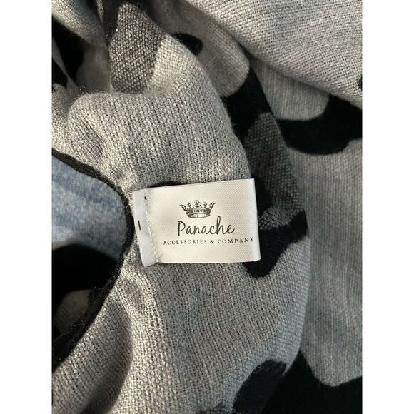 Panache Women's Soft Wrap/Shawl/Poncho/Kimono Cardigan One Size Black And Grey - Picture 7 of 7